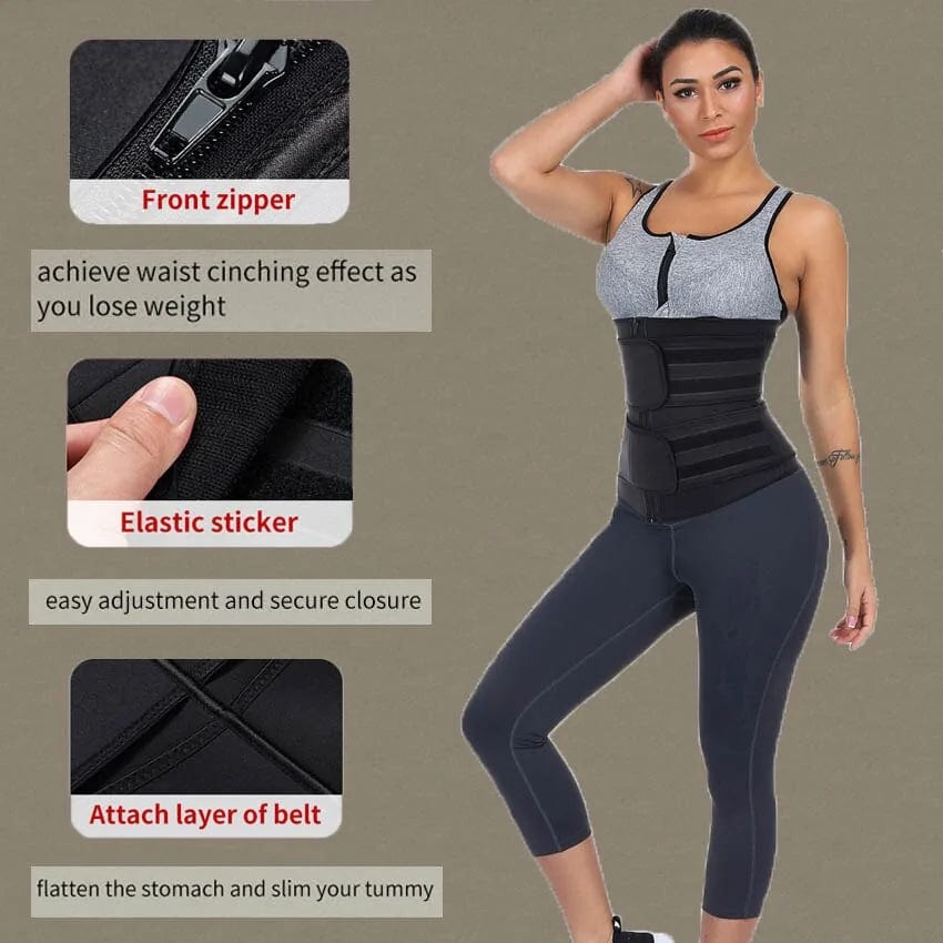 Neoprene Waist Trainer: Slimming Wrap Belt & Sauna Body Shaper