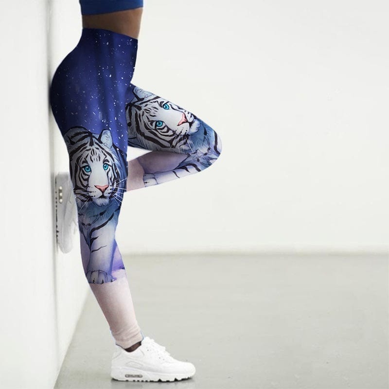 Printed Animal Bodysuit Yoga Pants Gym Wear