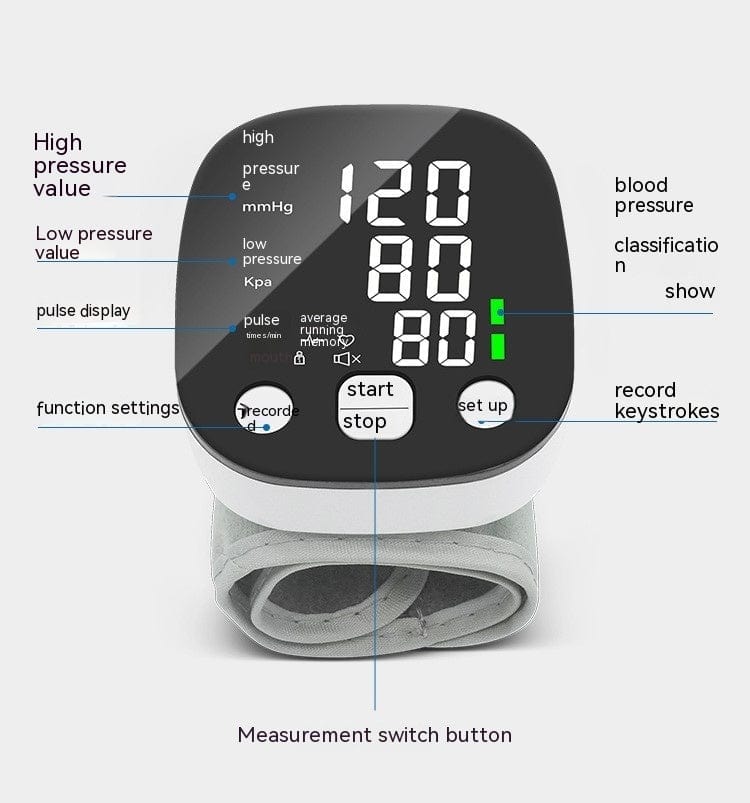 Wrist Electronic Blood Pressure Meter